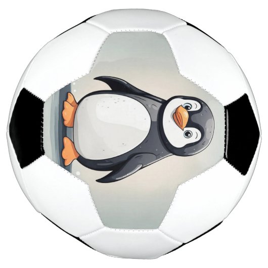 Schattige kleine pinguïn voetbal (Gedraaid)