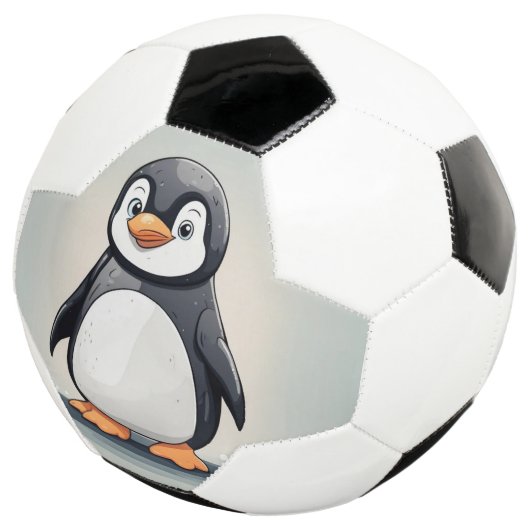 Schattige kleine pinguïn voetbal (Drie kwart)