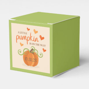 Schattige Kleine Pompoen Baby Shower Bedankdoosjes