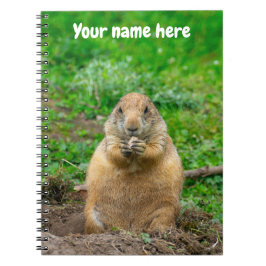 Schattige Kleine Prairiehond Met Zwarte Staart Notitieboek