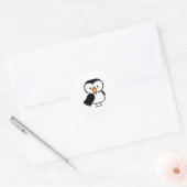 schattige kleine puffin ronde sticker (Envelop)
