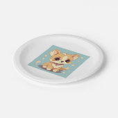 Schattige kleine puppy - zoetheid in design papieren bordje (Gekanteld)