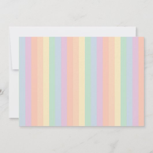 Schattige Kleine Regenboog Zonneschijn Baby Geboor Kaart (Achterkant)