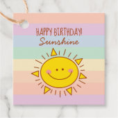 Schattige Kleine Regenboog Zonneschijn Kinderen Ge Bedankjes Labels (Voorkant)