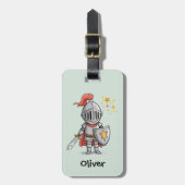Schattige Kleine Ridder Bagagelabel (Voorkant verticaal)