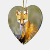 schattige kleine rode vogel keramisch ornament (Links)