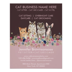 Schattige Kleine Roze Katten Perfect Poster