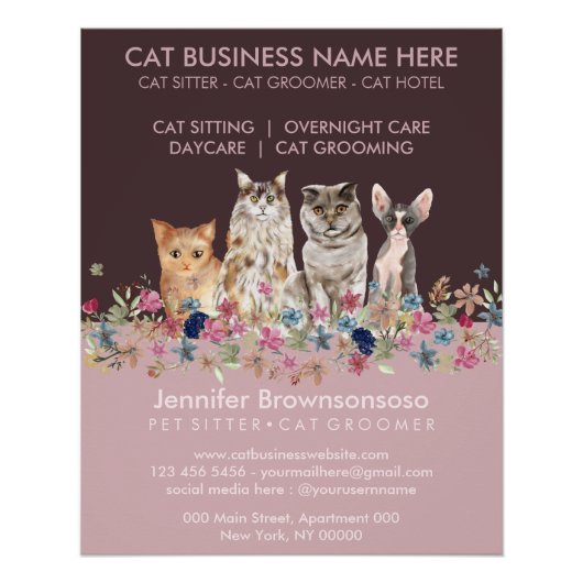 Schattige Kleine Roze Katten Perfect Poster (Voorkant)