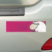 schattige kleine schapen bumpersticker (Op auto)