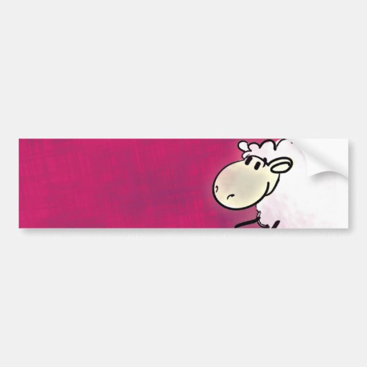 schattige kleine schapen bumpersticker (Voorkant)