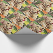 schattige kleine schrikbeeld van een hond cadeaupapier (Hoek)