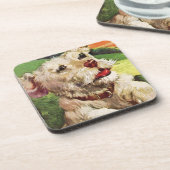 schattige kleine schrikbeeld van een hond drankjes onderzetter (Linkerzijde)