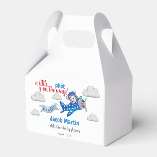 Schattige kleine teddybeer Baby shower Bedankdoosjes (Voorkant Zijde)