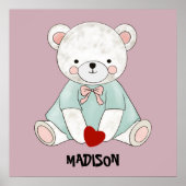 Schattige kleine teddybeer poster (Voorkant)