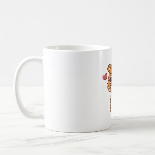 Schattige Kleine Tijger Koffiemok (Links)