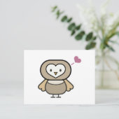 schattige kleine uil briefkaart (Staand voorkant)