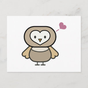schattige kleine uil briefkaart