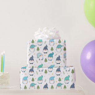 Schattige Kleine Vintage Noordse Kabouters Cadeaupapier