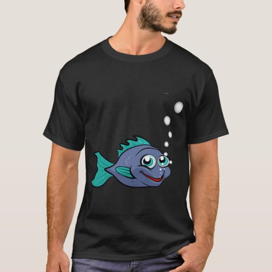 Schattige kleine vis t-shirt (Voorkant)