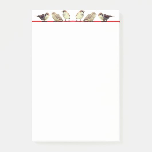 Schattige kleine vogels post-it® notes (Voorkant)