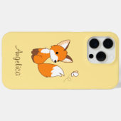 Schattige Kleine Vos Kijkt Naar Vlinder Case-Mate iPhone Case (Achterkant (horizontaal))