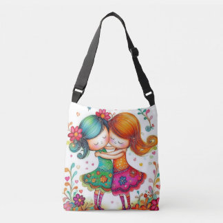 Schattige kleine vriendinnen crossbody tas