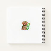 SCHATTIGE KLEINE WATERVERF FLUFFY PUPPY DOG NOTITIEBOEK (Achterkant)
