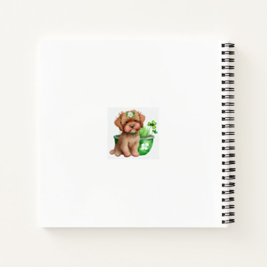 SCHATTIGE KLEINE WATERVERF FLUFFY PUPPY DOG NOTITIEBOEK (Achterkant)