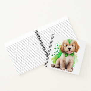 SCHATTIGE KLEINE WATERVERF FLUFFY PUPPY DOG NOTITIEBOEK