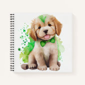 SCHATTIGE KLEINE WATERVERF FLUFFY PUPPY DOG NOTITIEBOEK (Voorkant)