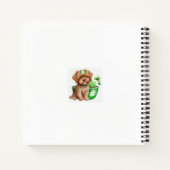 SCHATTIGE KLEINE WATERVERF FLUFFY PUPPY DOG NOTITIEBOEK (Achterkant)