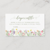 Schattige Kleine wilde bloem baby meisje luier lot Informatiekaartje (Voorkant)