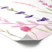 Schattige Kleine Wildflower Garden Baby shower Wel Poster (Hoek)