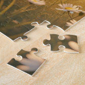 Schattige kleine witte Spitz-puppy Legpuzzel (Zijkant)