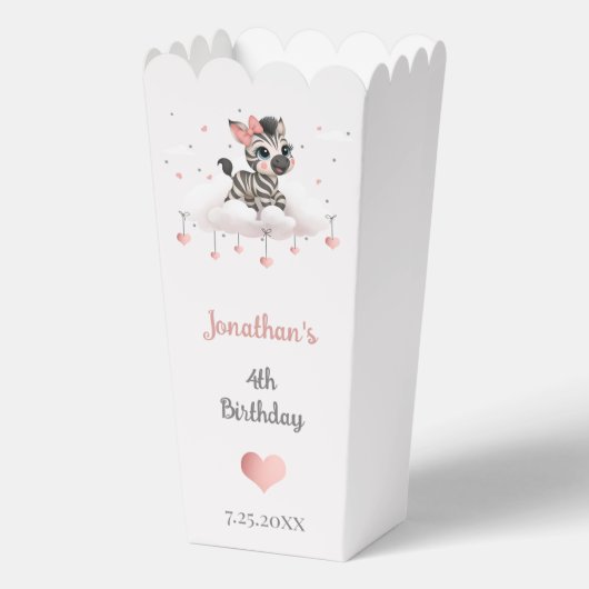 Schattige kleine zebra bedankdoosjes (Voorkant)