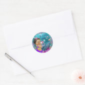 Schattige kleine zeemeermin Baby shower Stickers (Envelop)