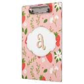 Schattige klembord met aardbeienpatroon (Links)