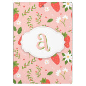 Schattige klembord met aardbeienpatroon (Achterkant)