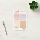 Schattige kleurblok met floral abstract Chic Post-it® Notes (Kantoor)