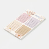 Schattige kleurblok met floral abstract Chic Post-it® Notes (Schuin)