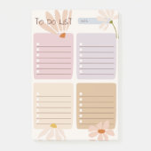 Schattige kleurblok met floral abstract Chic Post-it® Notes (Voorkant)