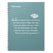 schattige kleurencitaten met wolken en regendruppe notitieboek (Voorkant)