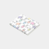 Schattige kleurige schapen post-it® notes (Schuin)