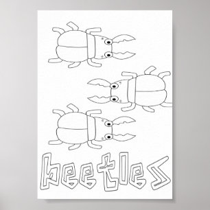 Schattige Kleurkeverkevers Poster
