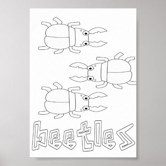 Schattige Kleurkeverkevers Poster (Voorkant)