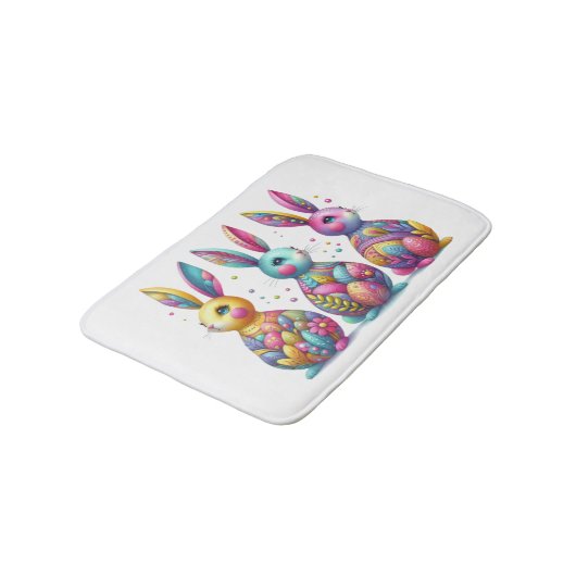 Schattige, kleurrijk 3 paashaas badmat (Gekanteld)