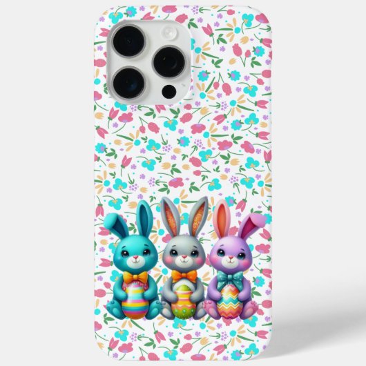 Schattige, kleurrijk 3 paashaas Case-Mate iPhone case (Achterkant)