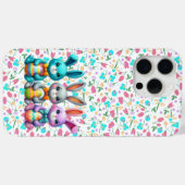 Schattige, kleurrijk 3 paashaas Case-Mate iPhone case (Achterkant (horizontaal))