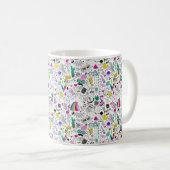 Schattige Kleurrijk 80s Pattern Koffiemok (Voorkant rechts)