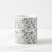 Schattige Kleurrijk 80s Pattern Koffiemok (Center)